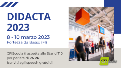 Iscriviti ai nostri speech a Didacta, i primi 30 entreranno gratis in fiera!